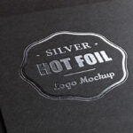 Silver Metallic Foil Stamping Logo Mockup