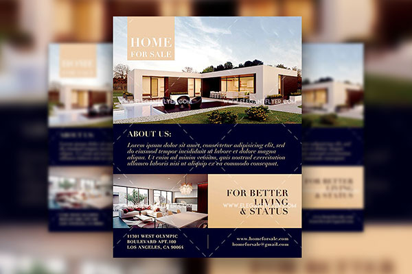 Simple, Classy, Modern Real Estate Agency Flyer and Facebook Cover Templates