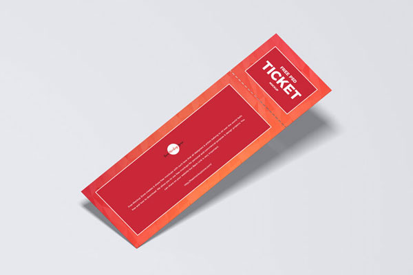 Simple Detachable Event Ticket Mockup