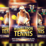 Simple Elegant Tennis Match Flyer Template