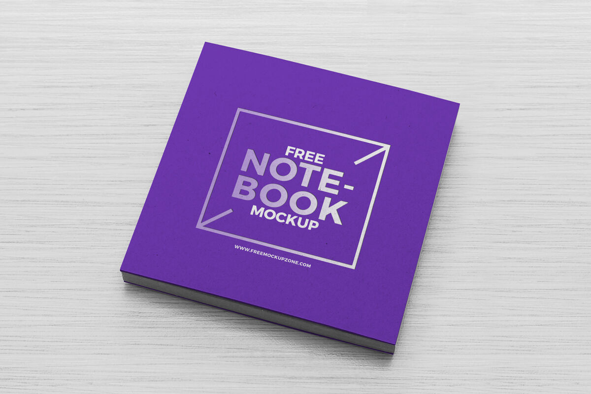 Simple Square Shape Notebook Mockup Template FREE PSD