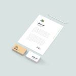 Simple Stationery Mockup in Perspective View