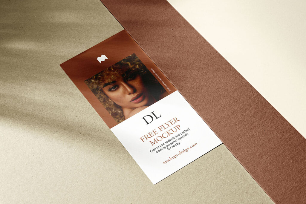 Single Dl Flyer with Cardboards Mockup