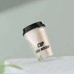 Single Gravity Cup of Coffee Mockup