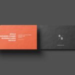 Single Round Corner Business Card Mockup in 4 Shots