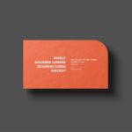 Single Round Corner Business Card Mockup in 4 Shots