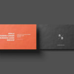 Single Round Corner Business Card Mockup in 4 Shots