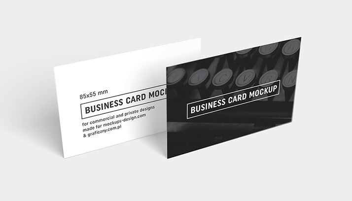 Six Mockups Showing Different Views and Number of Business Cards