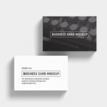 Six Mockups Showing Different Views and Number of Business Cards