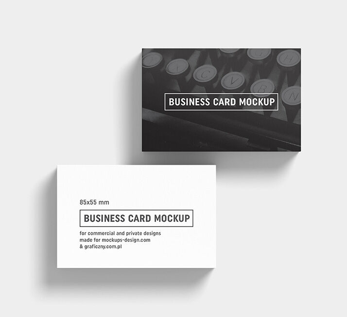 Six Mockups Showing Different Views and Number of Business Cards FREE PSD