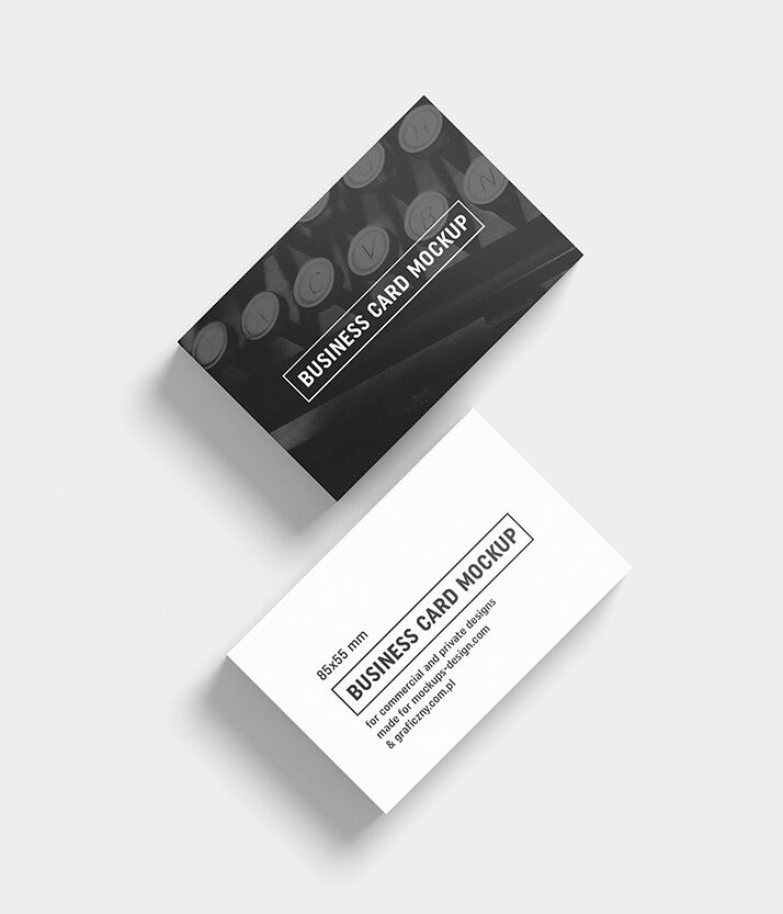Six Mockups Showing Different Views and Number of Business Cards FREE PSD