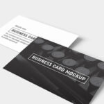 Six Mockups Showing Different Views and Number of Business Cards