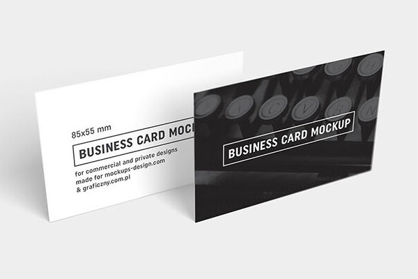 Six Mockups Showing Different Views and Number of Business Cards