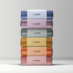 Six Soap Bars Packaging Stacked on Each Other Mockup