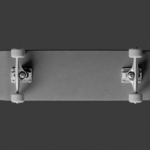 Skateboard Mockup with Wheels