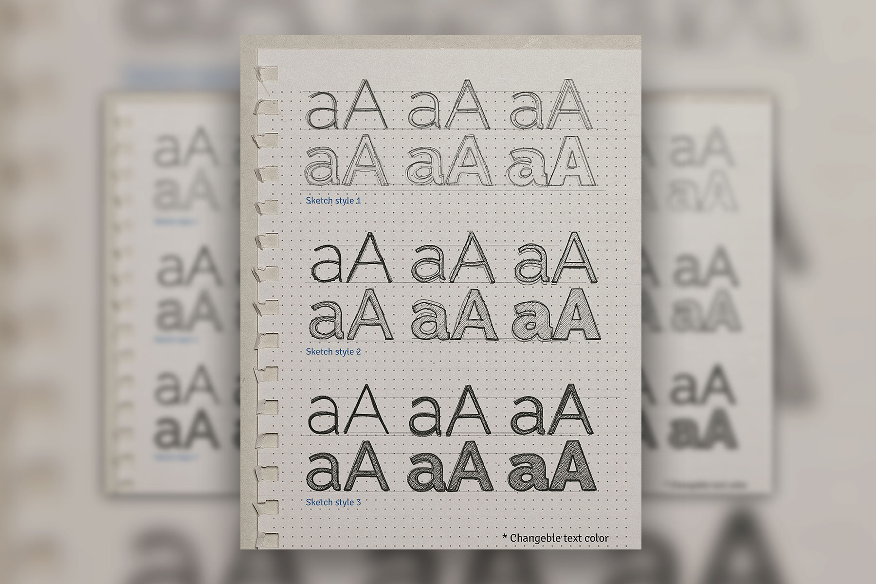 Sketch Text Effect FREE PSD