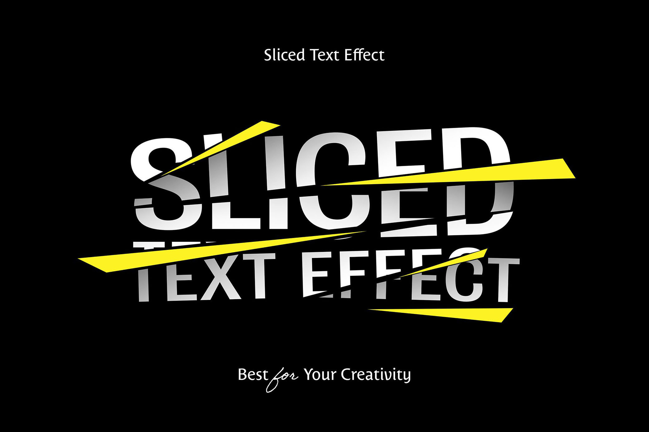 Sliced Text Effect FREE PSD