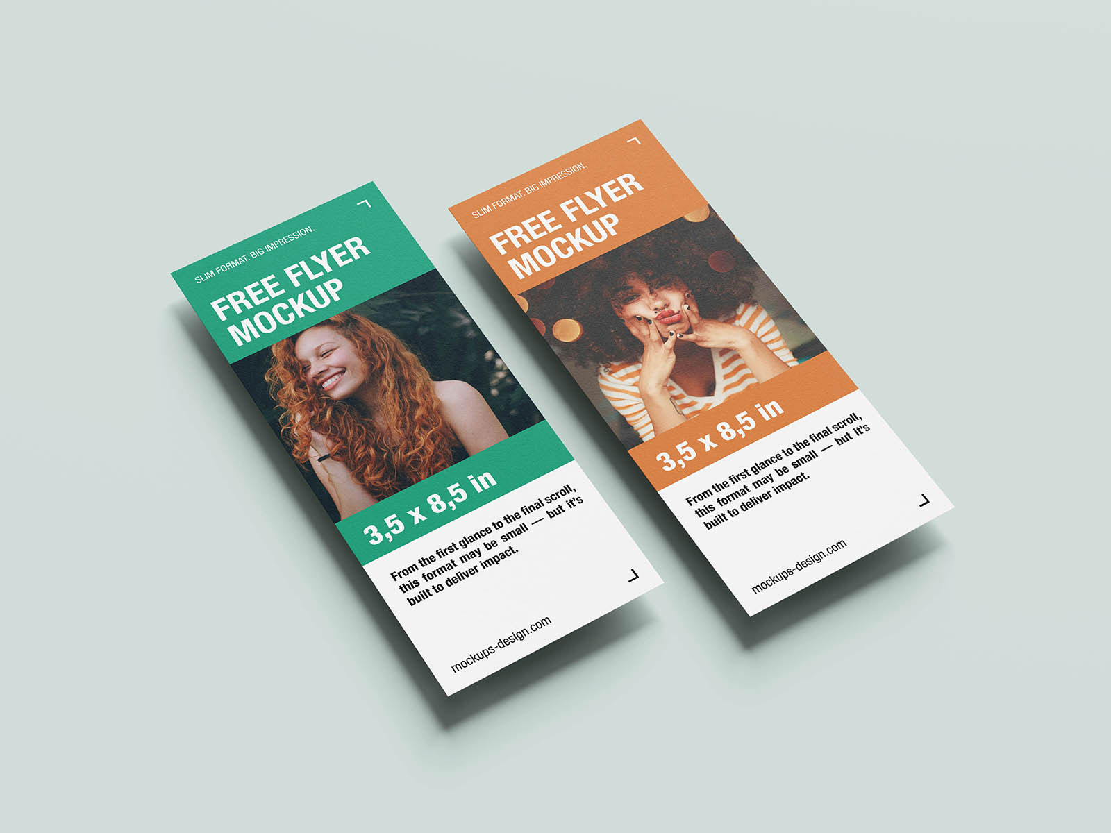 Free Slim Vertical Flyer Mockup PSD Template