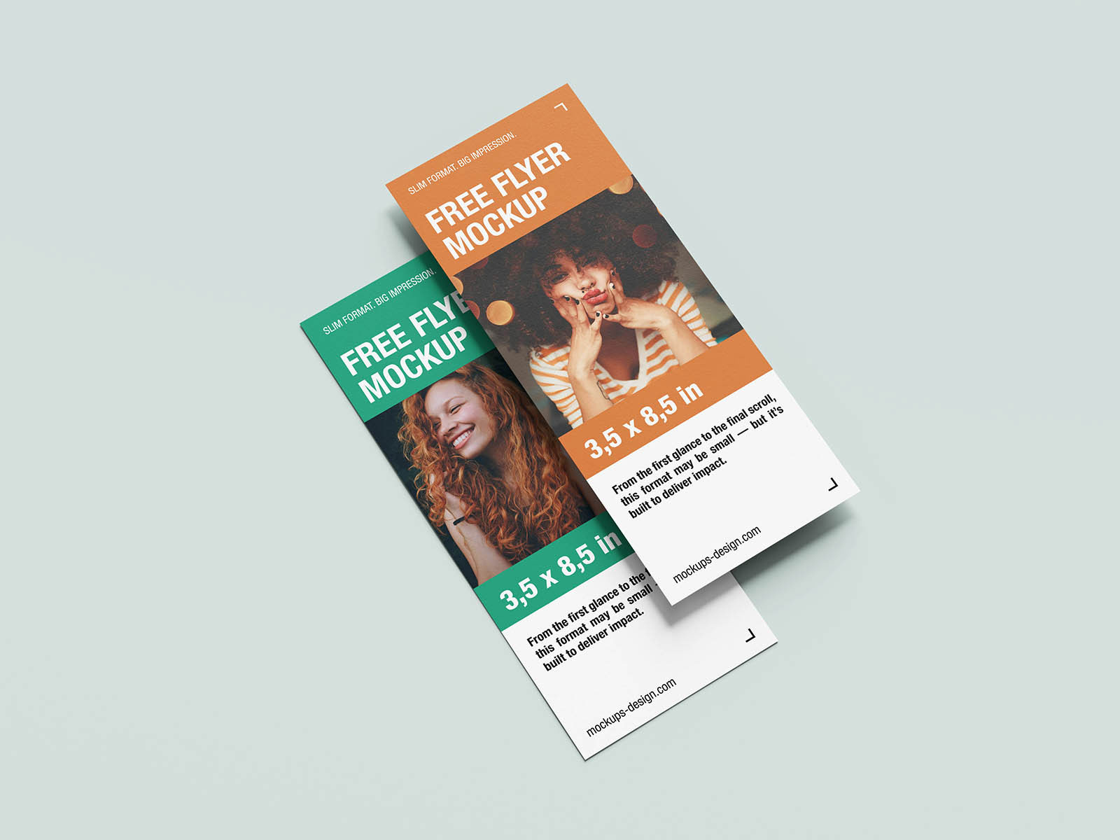 Free Slim Vertical Flyer Mockup PSD Template