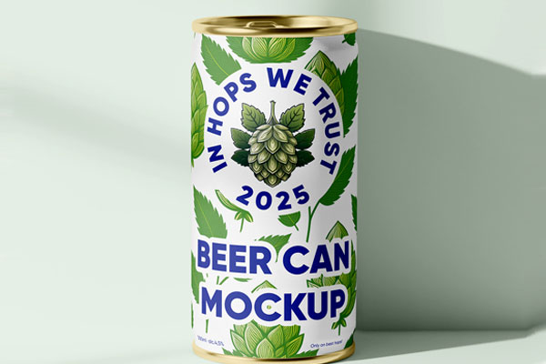 Small Beer Can Mockup