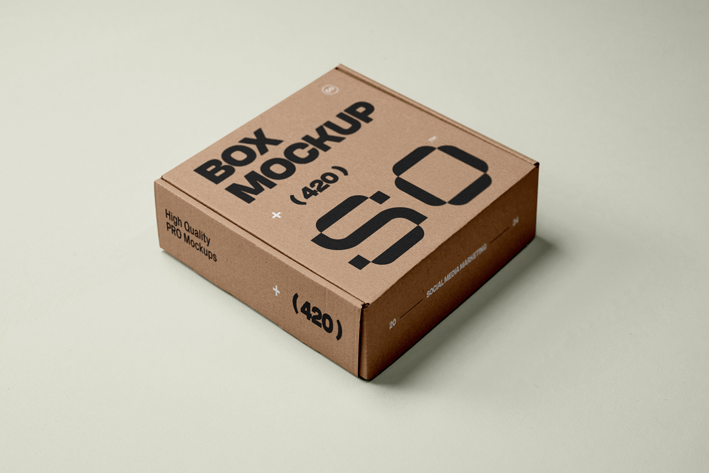 Free Small Craft Paper Box Mockup PSD Template