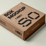 Small Craft Paper Box Mockup