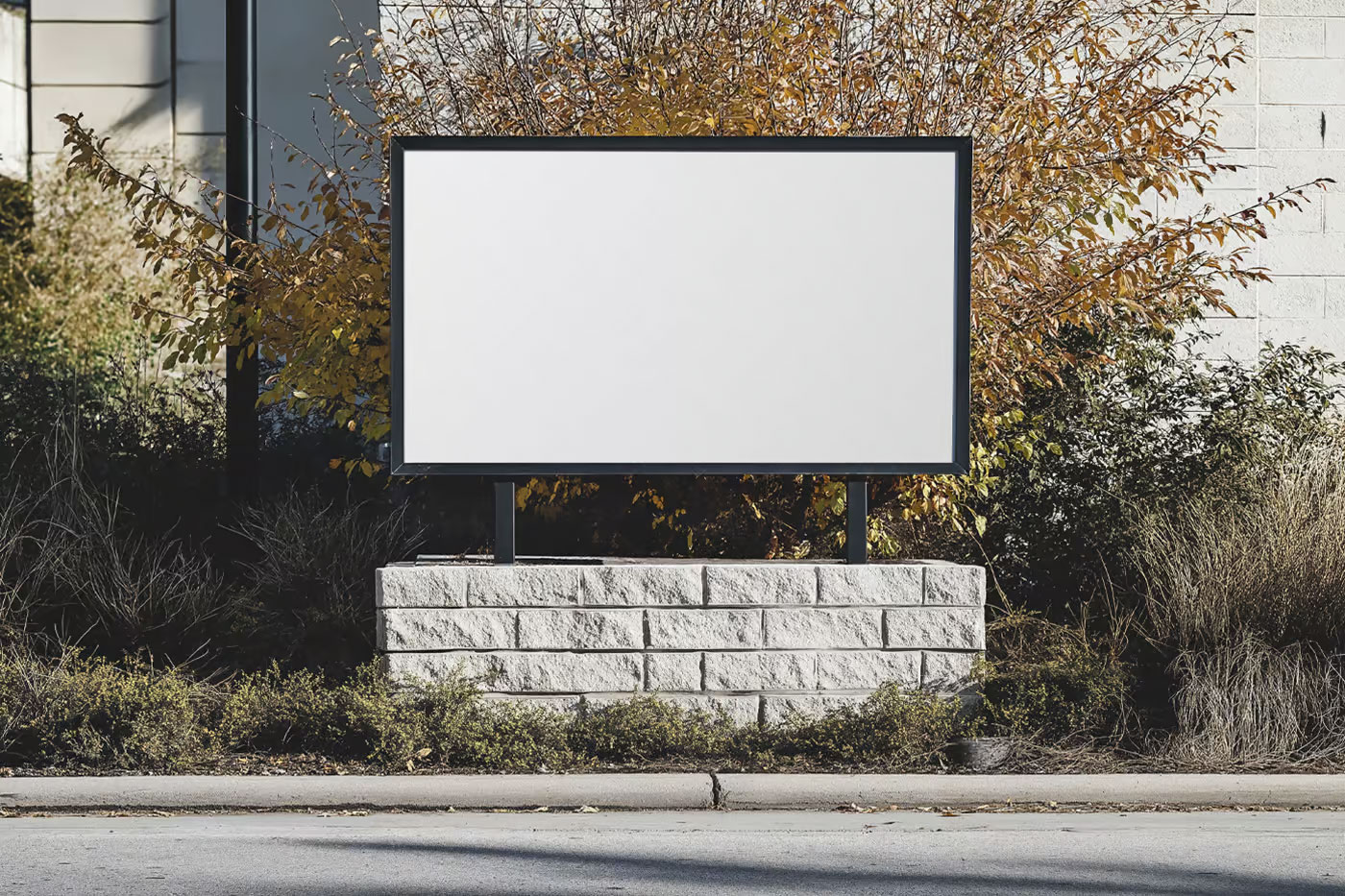 Free Small Horizontal Billboard Mockup PSD Template