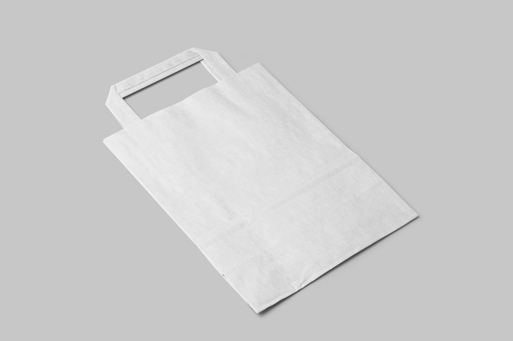 Small Perspective Paper Bag Mockup