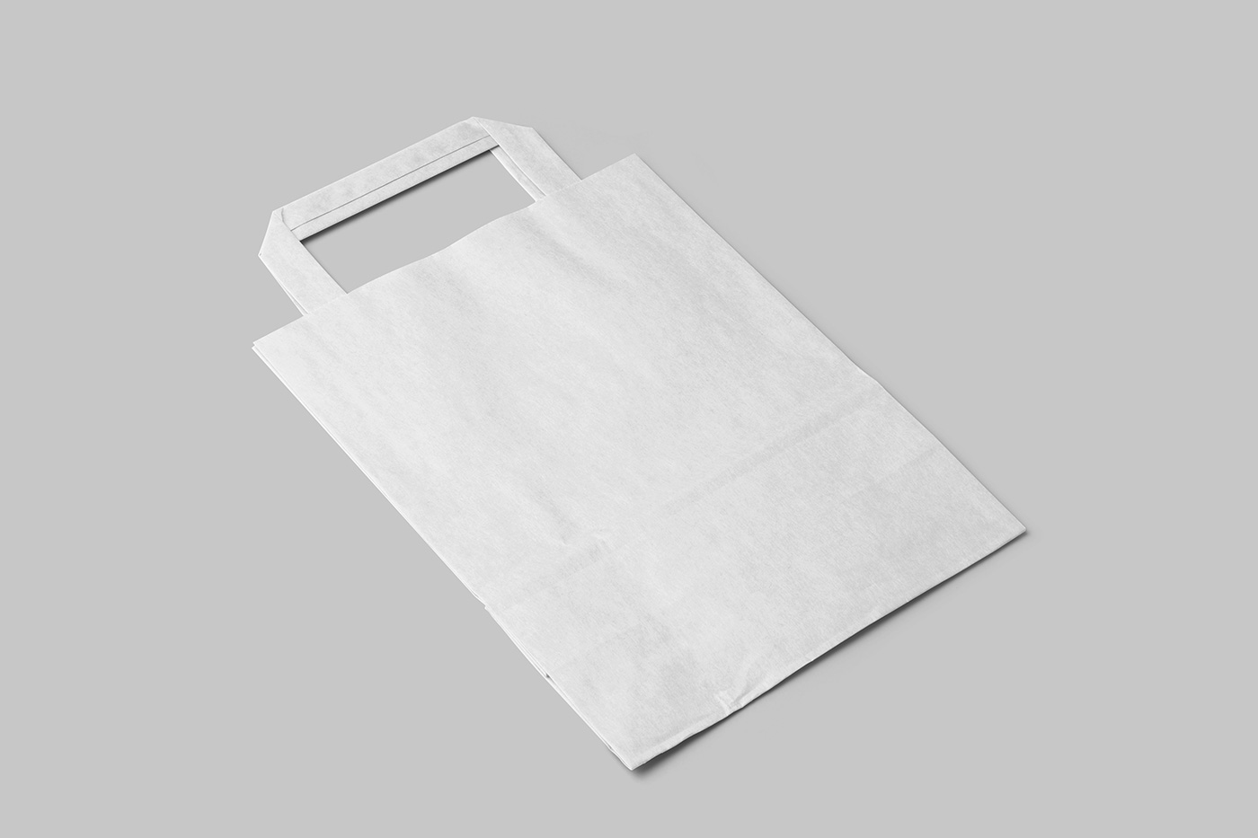 Free Small Perspective Paper Bag Mockup PSD Template