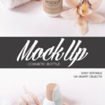 Small Round-Shaped Cosmetic Bottle Mockup