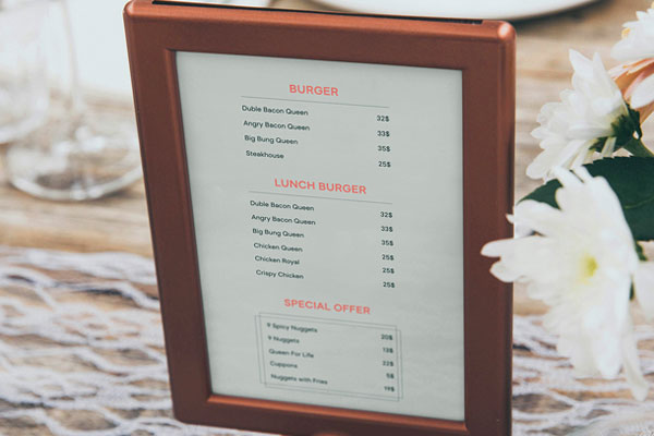 Small Stand Menu Mockup