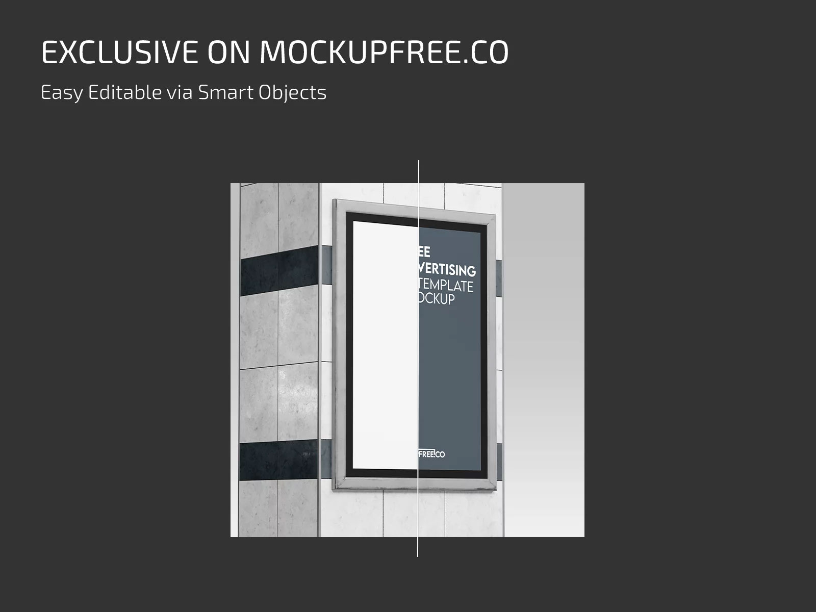 Free Smart Advertising Signage Mockup PSD Template