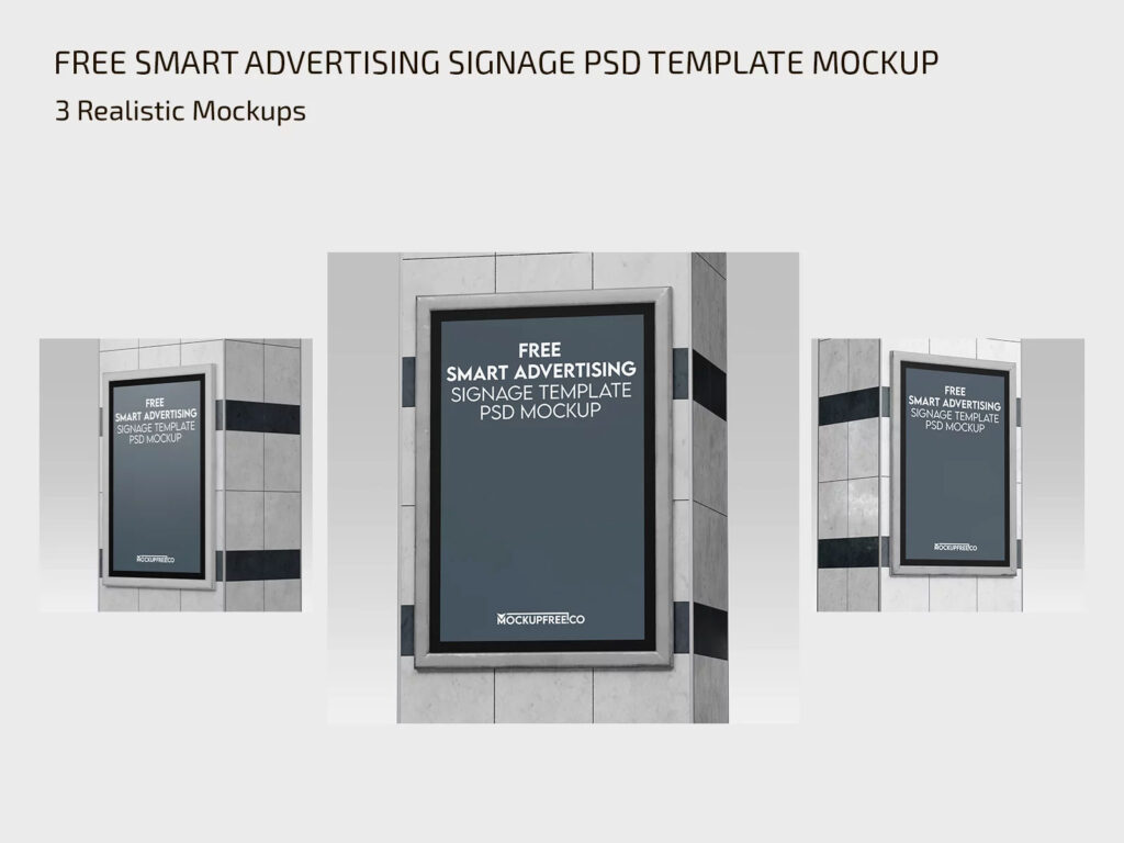 Smart Advertising Signage Mockup