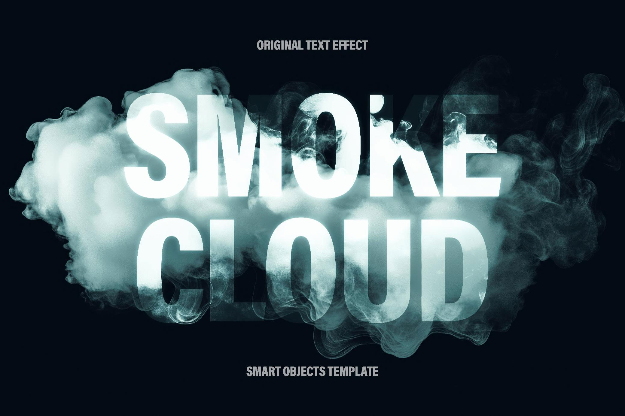 Free Smoke Text Effect PSD Template