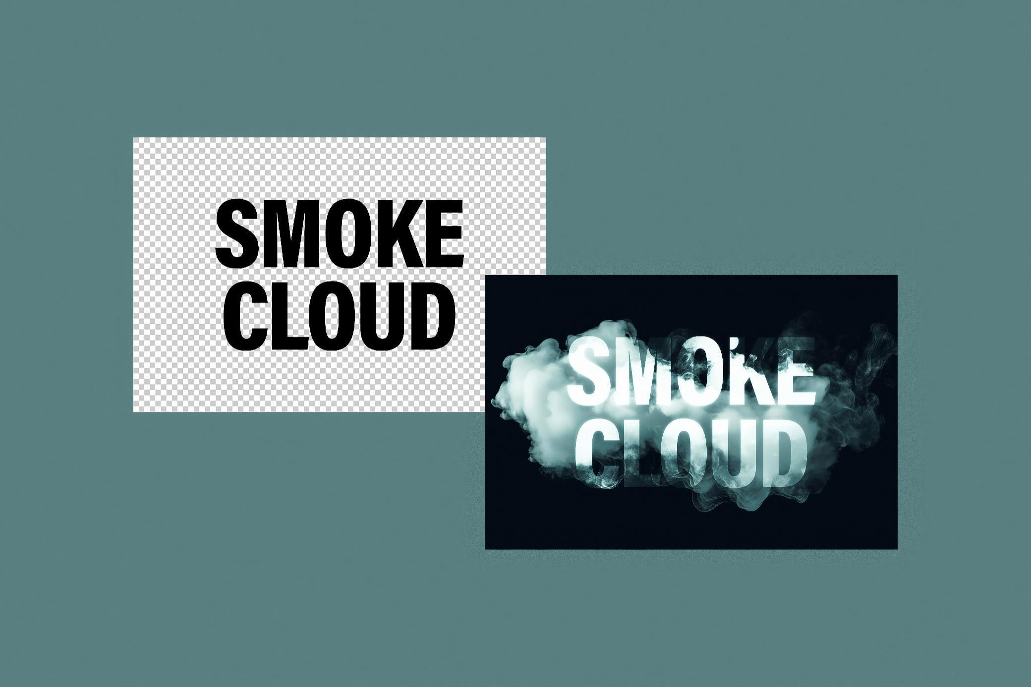 Free Smoke Text Effect PSD Template