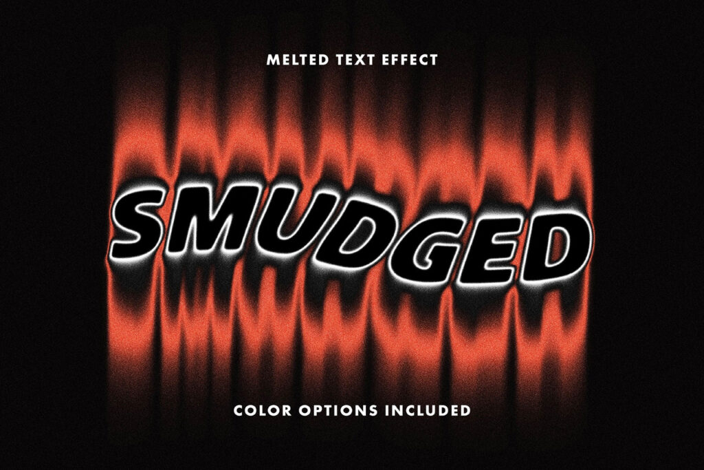 Smudged Melting Text Effect / Logo Mockup