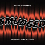 Smudged Melting Text Effect / Logo Mockup