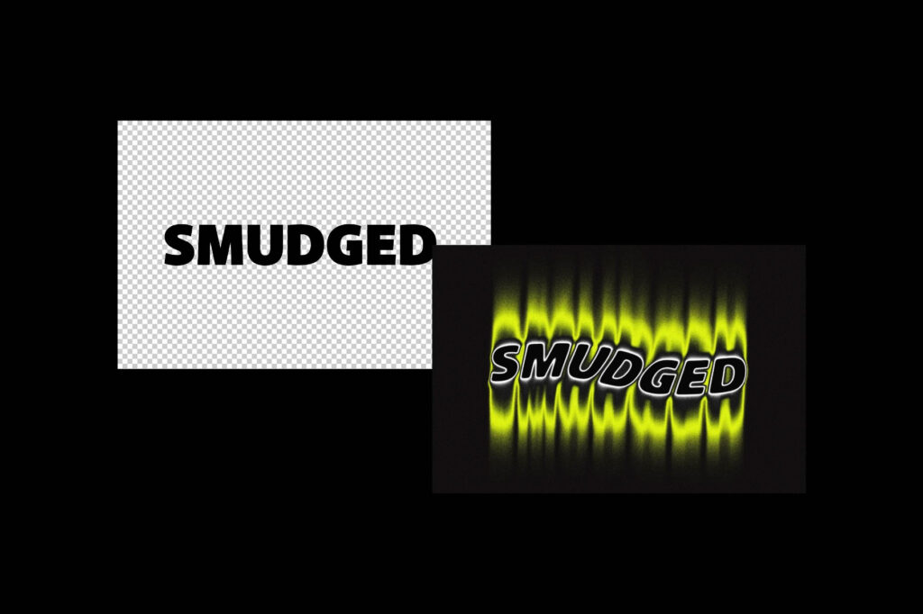 Smudged Melting Text Effect / Logo Mockup