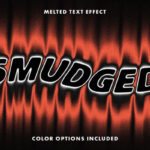 Smudged Melting Text Effect / Logo Mockup