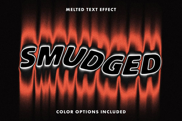 Smudged Melting Text Effect / Logo Mockup