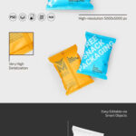 Snack Packaging Mockup in 3 Shots