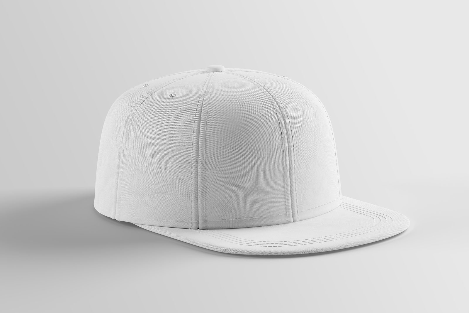 Free Snapback Cap Mockup in Perspective Sight PSD Template