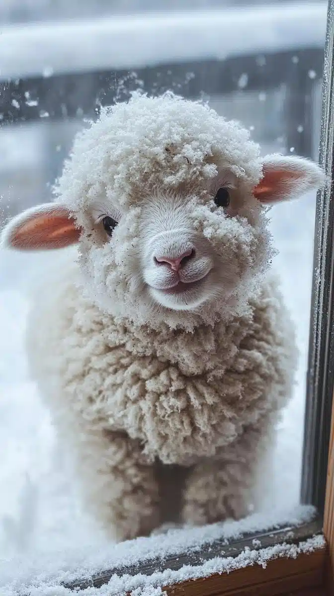 Snapchat Sheep by Window