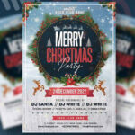 Snowy Christmas Party Flyer Template
