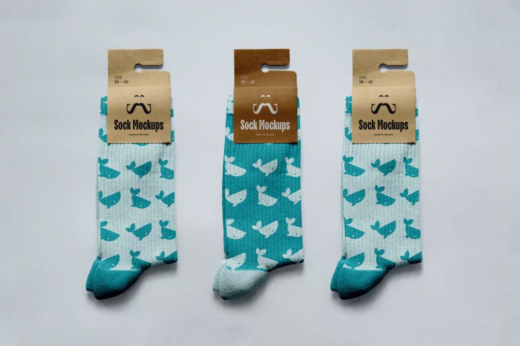 Sock with Label Mockups
