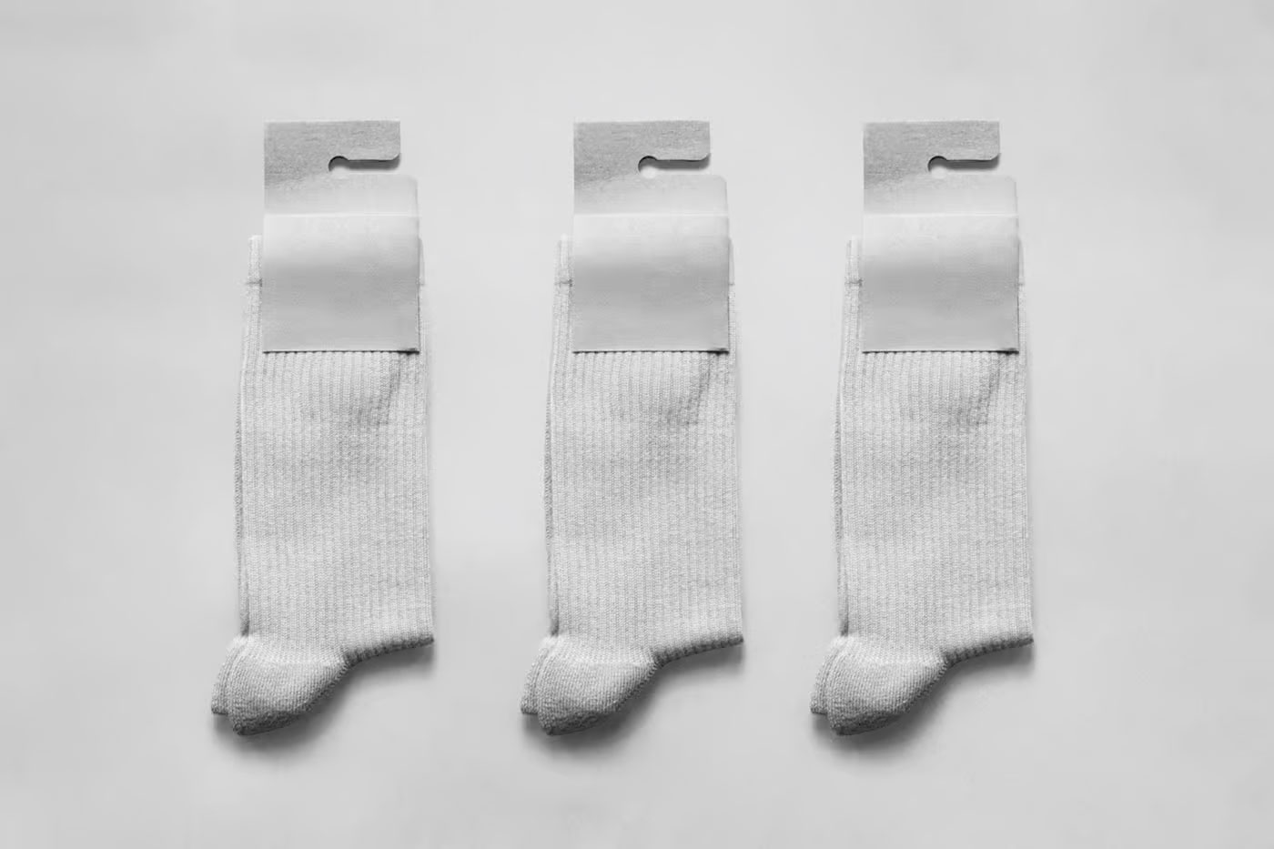 Free Sock with Label Mockups PSD Template