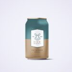 Soda Beer Can Mockup Standing in Front View