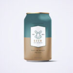 Soda Beer Can Mockup Standing in Front View