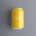 Soda Can Mockup 330ml in 4 Sights