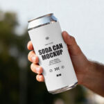 Soda Can Mockup in Hand